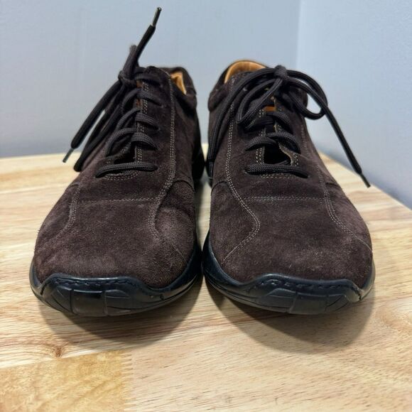 Coach Oxford Shoes Mens 9D‎ Chocolate Brown Suede Office Casual Tie Up Packard - Picture 3 of 9